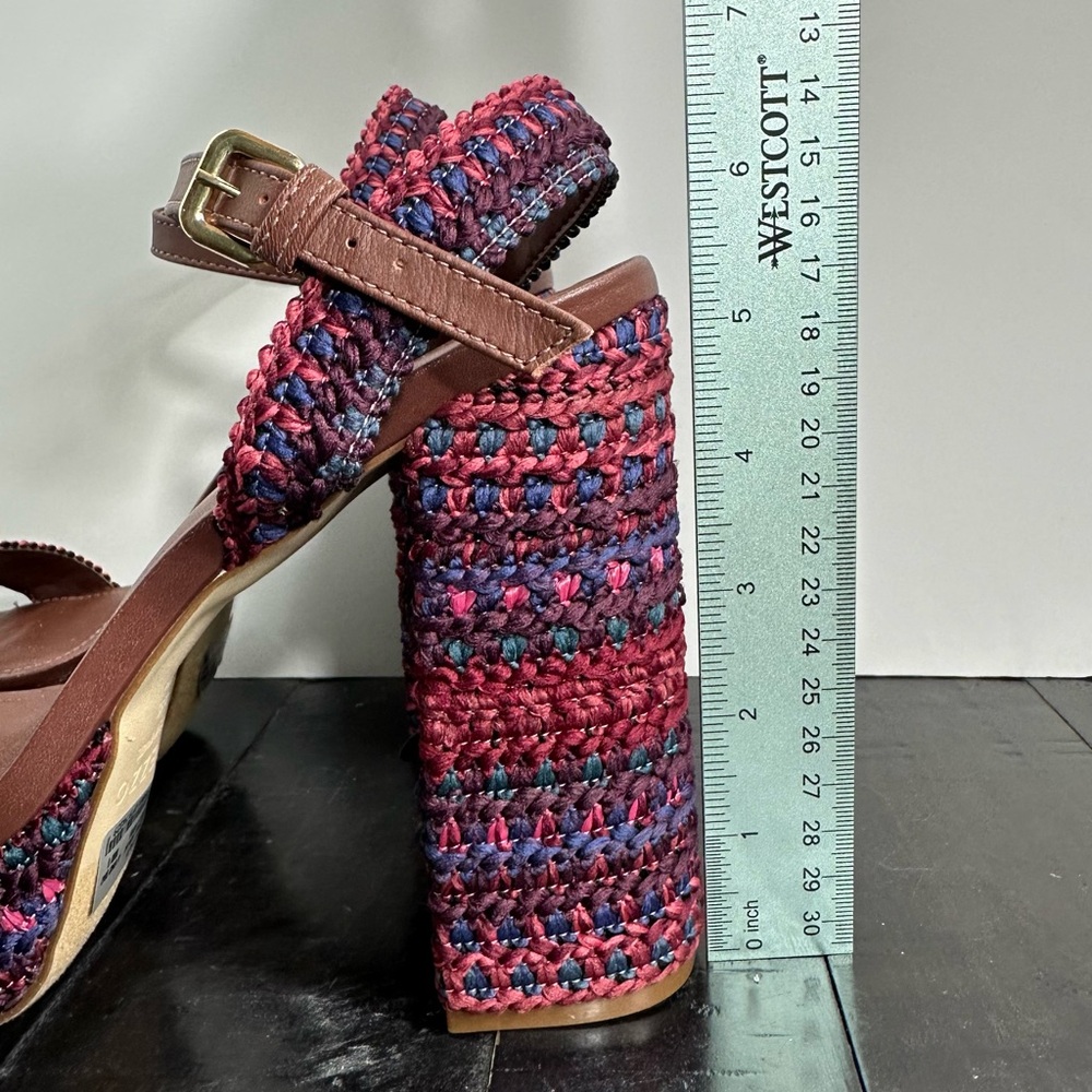 NEW Arezzo Mya Mid Block Sandal - Multicolor - Women’s Size 8.5 - Picture 10 of 14